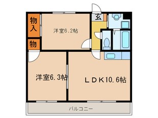 ＡＡＢ茜ハイツの物件間取画像